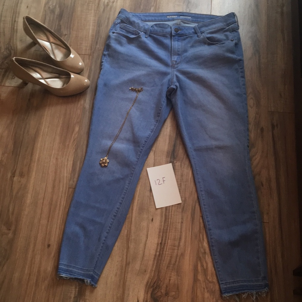 Old Navy Rockstar Light Jeans with Distressed Cuff
